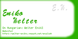 eniko welter business card
